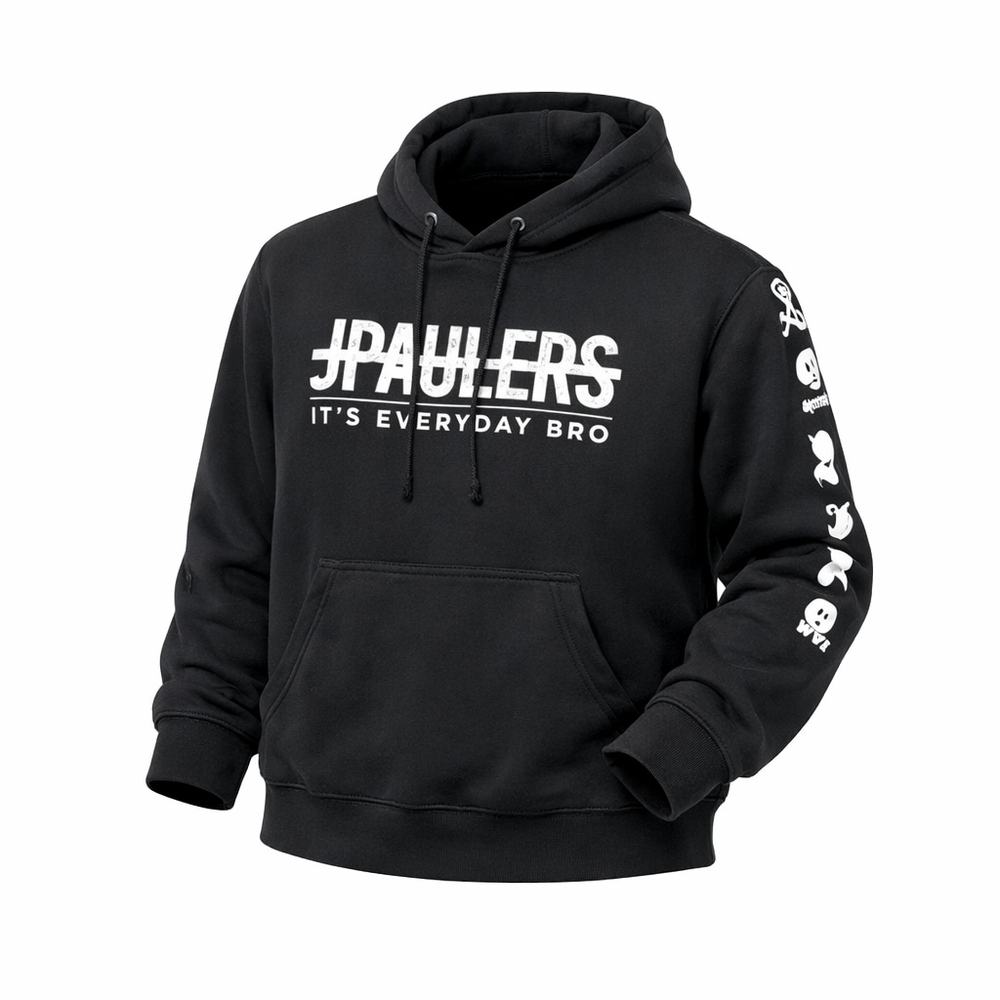 2017 JPaulers It’s Everyday Bro Black Hoodie Pullover Graphic Logo Adult Size M